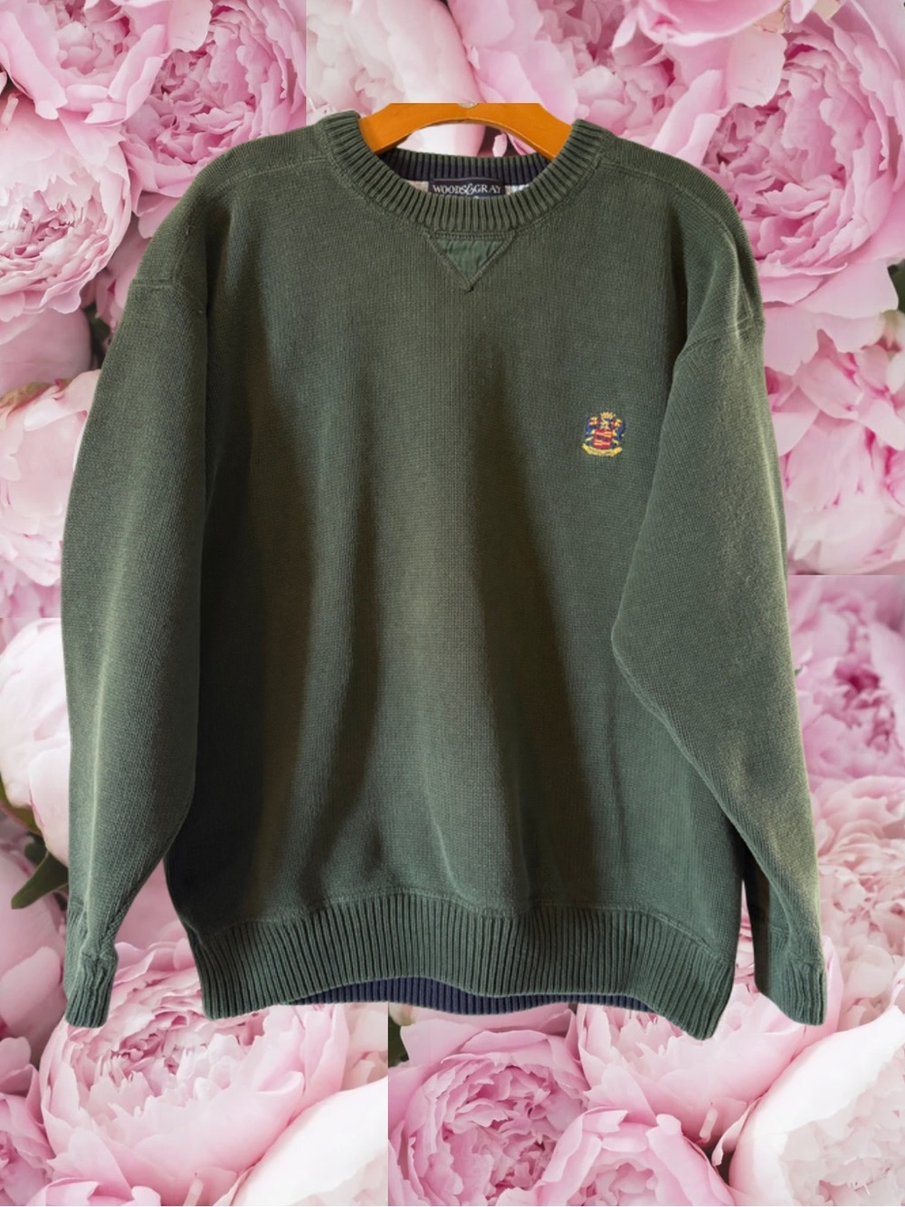 Vintage Knit Crewneck Sweater Woods & Gray